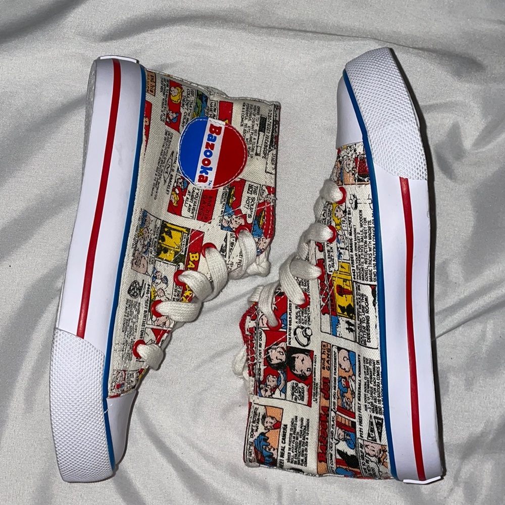 🤩Bazooka gum comic print kids high tops size 13